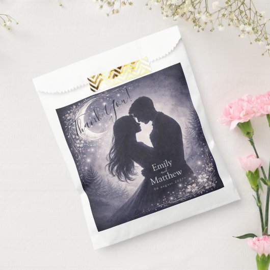 Moonlit Grove Celestial Woodland Wedding Bedankzakje (Gezegeld)