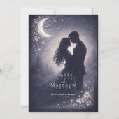 Moonlit Grove Celestial Woodland Wedding Kaart (Achterkant)