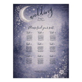 Moonlit Grove Celestial Woodland Wedding Perfect Poster