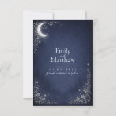 Moonlit Grove Celestial Woodland Wedding  Save The Date (Achterkant)