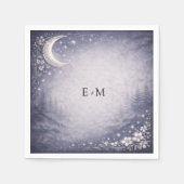 Moonlit Grove Celestial Woodland Wedding Servet (Voorkant)