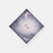 Moonlit Grove Celestial Woodland Wedding Servet (Hoek)