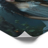 Moonlit Guardian – Fantasy Woman & Owl Art Poster (Hoek)