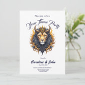 Moonlit Guardians – Cosmic lion Kaart (Staand voorkant)