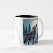 "Moonlit Harmony - Wolf Pack Collectie"seMug Tweekleurige Koffiemok (Voorkant rechts)