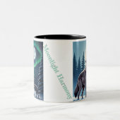 "Moonlit Harmony - Wolf Pack Collectie"seMug Tweekleurige Koffiemok (Center)