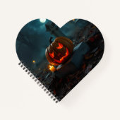 Moonlit Haunted Pumpkin Cemetery Notebook Notitieboek (Voorkant)