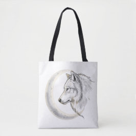 Moonlit Howl: Draag de Geest, leef de dag Tote Bag