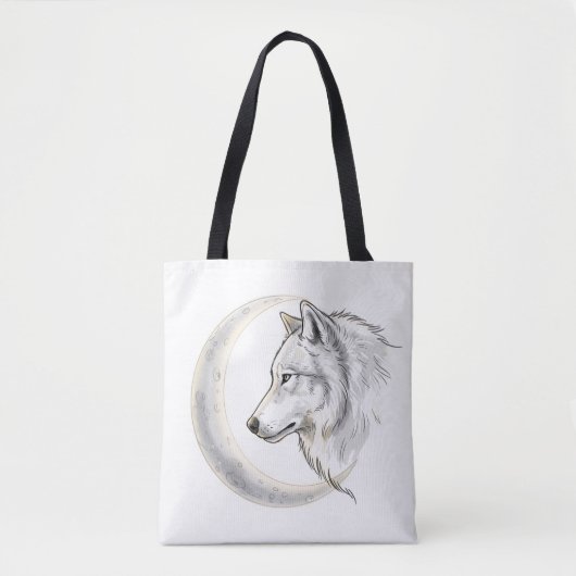 Moonlit Howl: Draag de Geest, leef de dag Tote Bag (Voorkant)