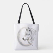Moonlit Howl: Draag de Geest, leef de dag Tote Bag (Achterkant)