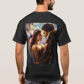 Moonlit Howl: Wolf familie T-shirt Collectie (Achterkant)