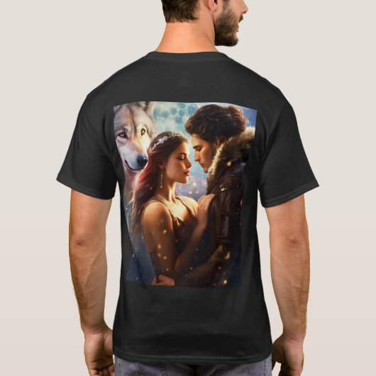 Moonlit Howl: Wolf familie T-shirt Collectie (Achterkant)