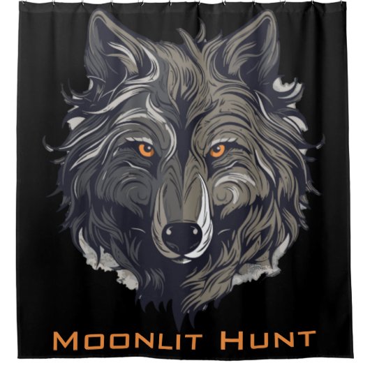 Moonlit Hunt Douchegordijn (Voorkant)