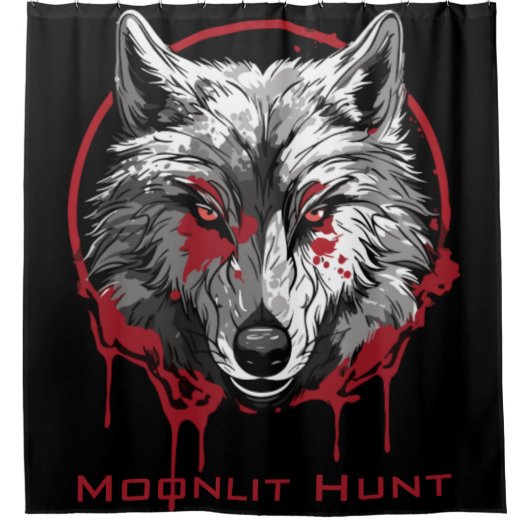 Moonlit Hunt Douchegordijn (Voorkant)