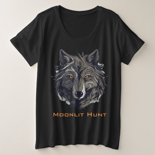 Moonlit Hunt Grote Maat T-shirt (Design voorkant)