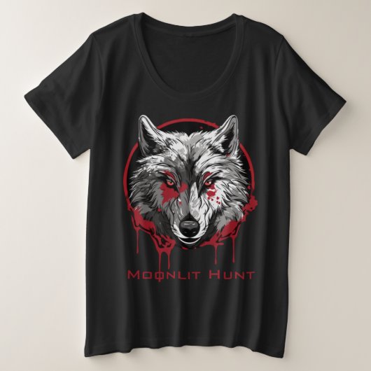 Moonlit Hunt Grote Maat T-shirt (Design voorkant)