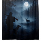 Moonlit hunt in the mist douchegordijn (Voorkant)