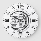 Moonlit Inspiration Wall Clock Grote Klok (Voorkant)