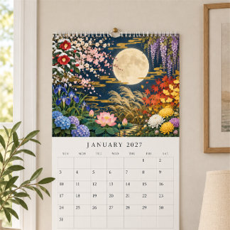 Moonlit Japanese Botanical Calendar Kalender