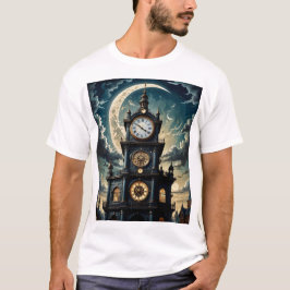 Moonlit klokkentoren T-shirt Magic Sky