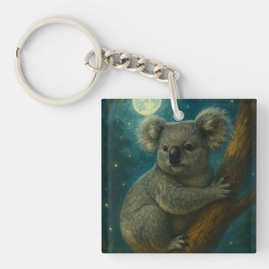 Moonlit Koala Perch Sleutelhanger (voorkant)