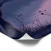 Moonlit Lake Romantic Night Valentine’s Day  Perfect Poster (Hoek)