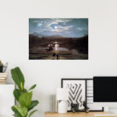 Moonlit Landschap Poster (Thuiskantoor)