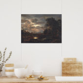 Moonlit Landschap - van der Neer Fine Art Poster (Keuken)