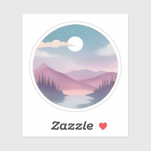 Moonlit Lavender Hills Sticker (Vel)