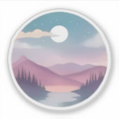 Moonlit Lavender Hills Sticker (Voorkant)