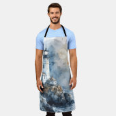 Moonlit Lighthouse aan de Rocky Coastline Schort (Gedragen)