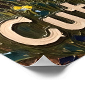 Moonlit Lookout: wasbeer op het kajuitdak Poster (Hoek)