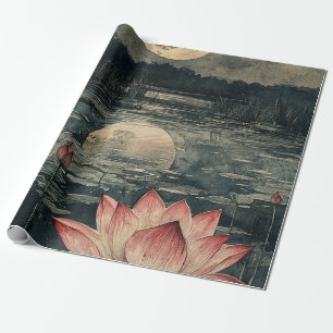 Moonlit Lotus Lake (4) Cadeaupapier