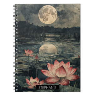 Moonlit Lotus Lake (4) Notitieboek