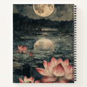 Moonlit Lotusmeer (4) Notitieboek (Achterkant)