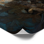 Moonlit madeliefjes - bloemen digitale kunst poste poster (Hoek)