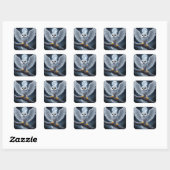 Moonlit Majesteit Vierkante Sticker (Vel)