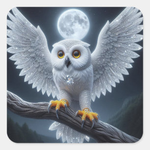 Moonlit Majesteit Vierkante Sticker