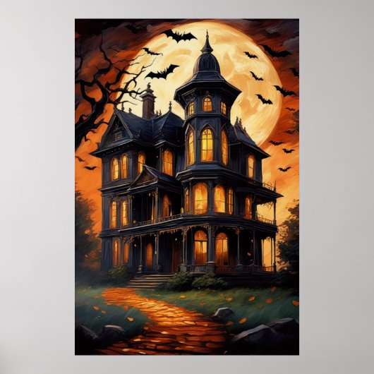Moonlit Manor, Spooky Vibes Poster (Voorkant)