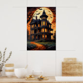 Moonlit Manor, Spooky Vibes Poster (Keuken)
