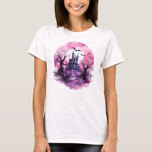 Moonlit Mansion: Halloween Decor & Kleding T-shirt (Voorkant)