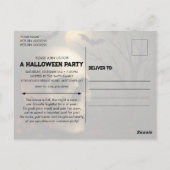 Moonlit Mansion Halloween Party Invitation  Briefkaart (Achterkant)