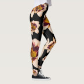 Moonlit Masquerade Cream Paars Gold Daylilies Leggings (Rechts)