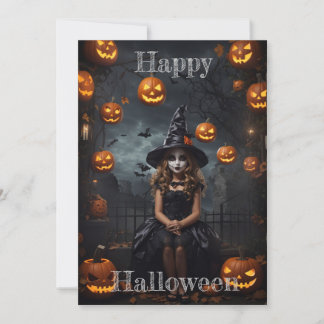 Moonlit Masquerade: Een betoverende Halloween-affa Kaart