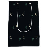 Moonlit Masquerade Elegant Halloween Medium Cadeauzakje (Achterkant)