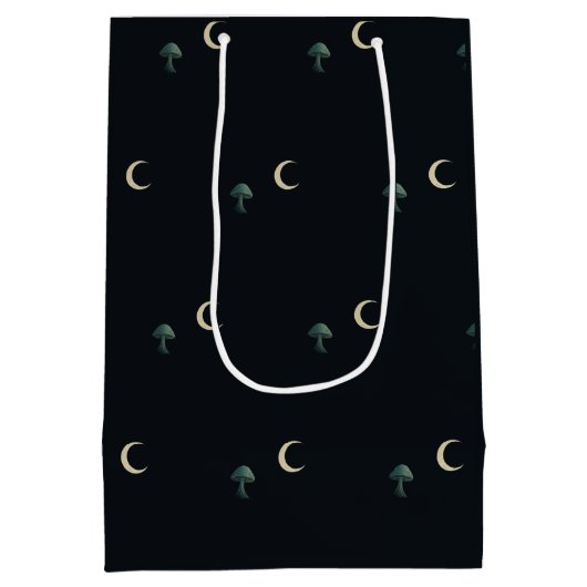 Moonlit Masquerade Elegant Halloween Medium Cadeauzakje (Achterkant)