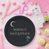 Moonlit Masquerade Elegant Halloween Papieren Bordje (Feest)