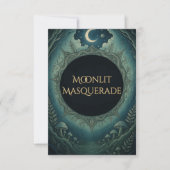 Moonlit Masquerade Elegant Halloween RSVP (Voorkant)