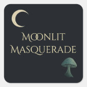 Moonlit Masquerade Elegant Halloween Sticker (Voorkant)