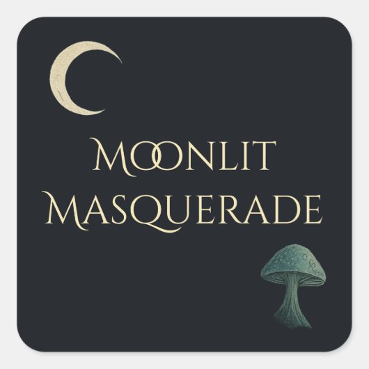 Moonlit Masquerade Elegant Halloween Sticker (Voorkant)